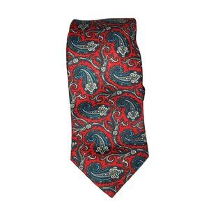 John Clarendon Multicolored Paisley 100% Silk Tie - Made in the USA